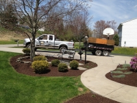 Brown Mulch Installation, Penfield